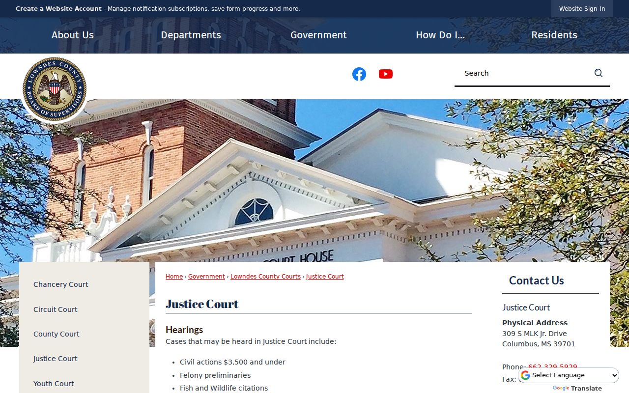 Lowndes County court docket Justice Court districts