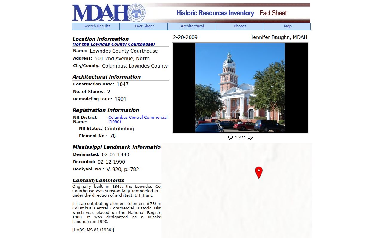 Lowndes County court calendar historic courthouse record